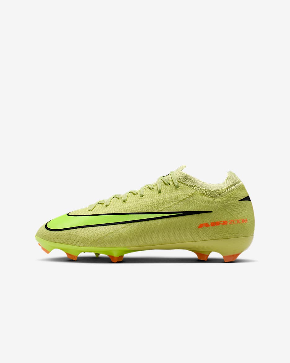 Nike Jr. Mercurial Vapor 16 Pro Younger/Older Kids' Firm-Ground Low-Top Football Boot - Limelight/Hyper Crimson/Volt
