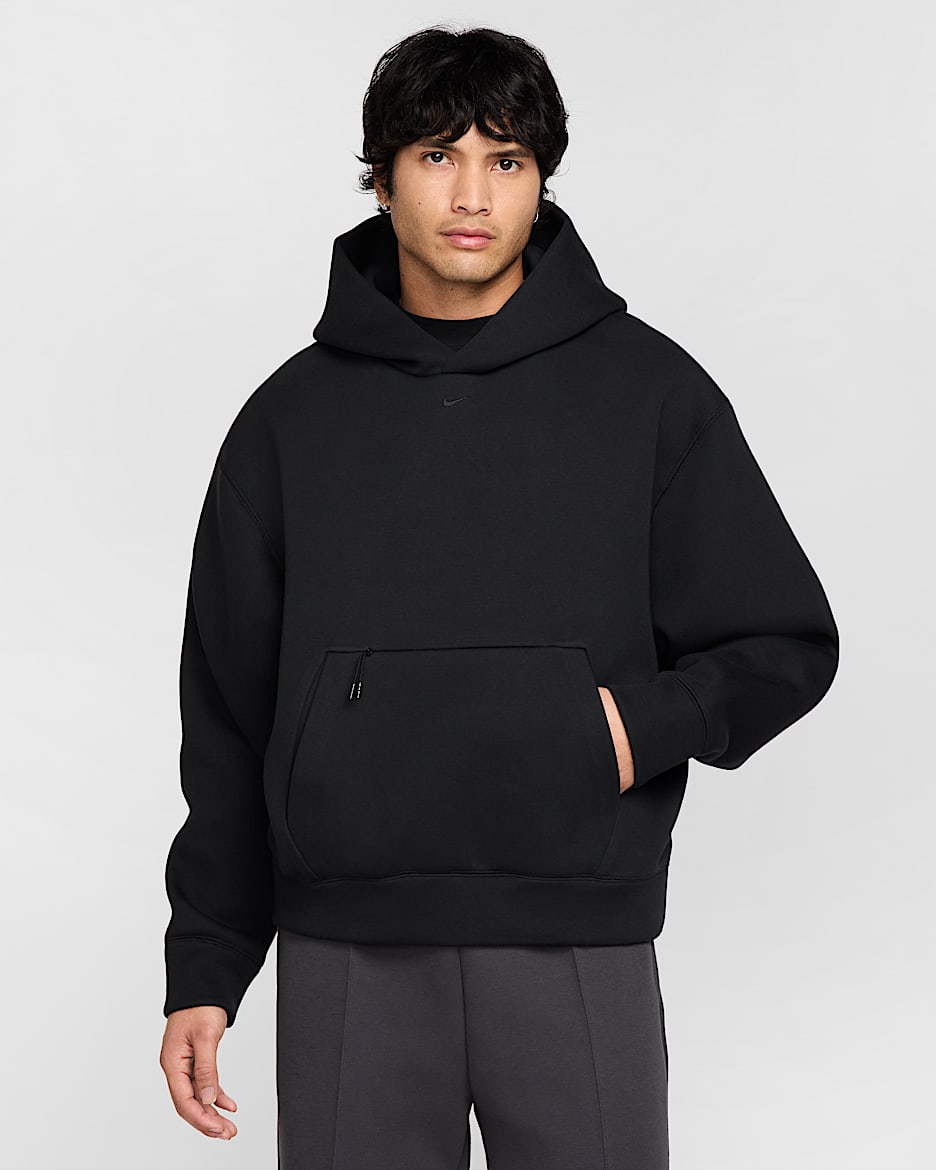 Sudadera con gorro de tejido Fleece para hombre Nike Tech - Negro/Negro