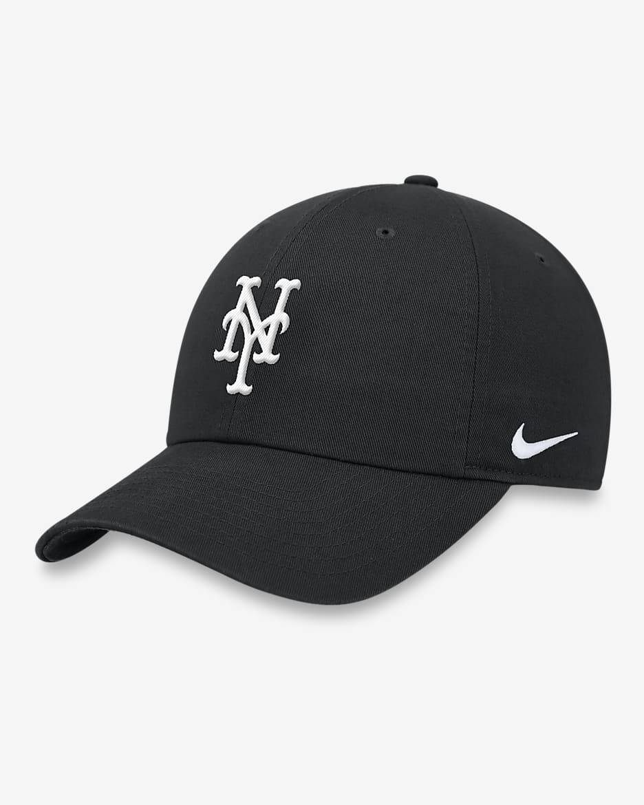 New York Mets Club Men's Nike MLB Adjustable Hat - Black