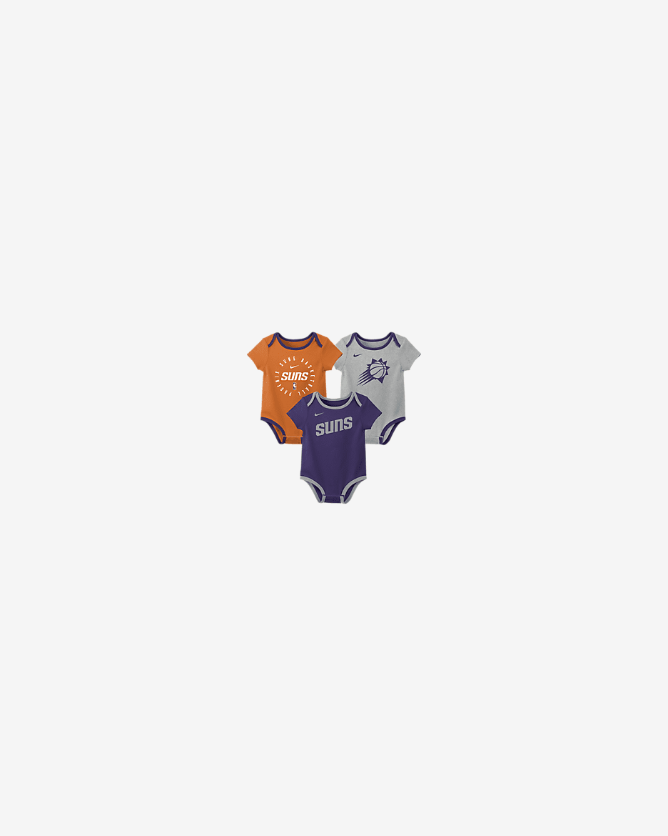 Phoenix Suns Baby Nike NBA 3-Pack Bodysuit Set - New Orchid