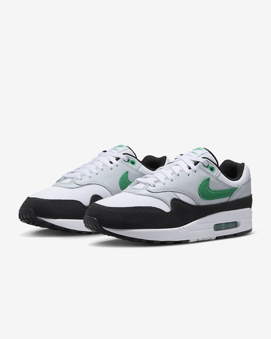 Nike Air Max 1 Erkek Ayakkabısı - Beyaz/Pure Platinum/Siyah/Stadium Green