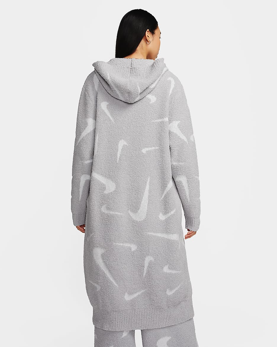 Nike Sportswear Phoenix Cozy Bouclé Women's Loose Long Knit Cardigan - Light Smoke Grey/Photon Dust