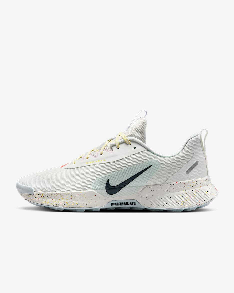 Nike Juniper Trail 3 Men's Trail-Running Shoes - Summit White/Pure Platinum/Magic Ember/Armoury Navy
