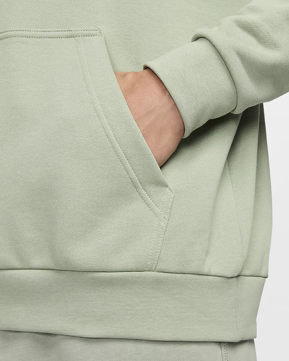 Nike Club Fleece Men's Oversized French Terry Pullover Hoodie - Jade Horizon/Jade Horizon/White