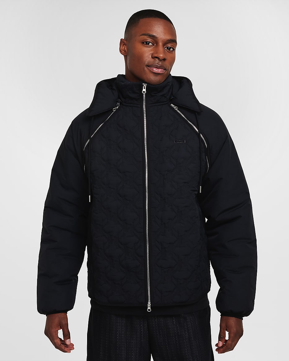 Chamarra de básquetbol Therma-FIT ADV aislada para hombre LeBron - Negro/Gris humo oscuro/Negro