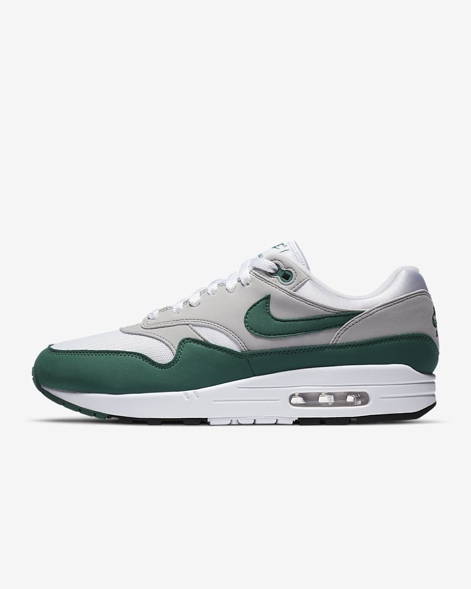 Calzado para hombre Nike Air Max 1 - Blanco/Gris neutro/Negro/Aura perenne