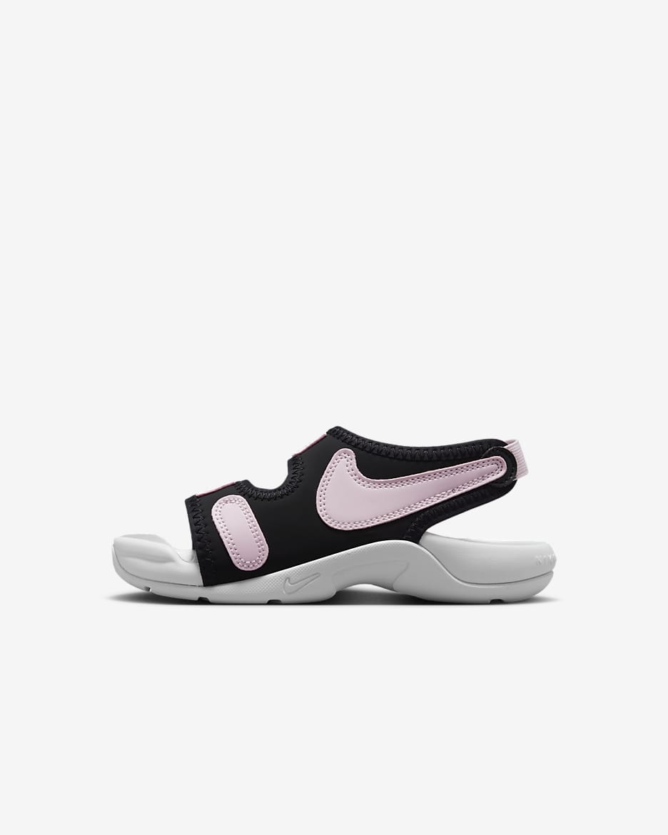 Nike Sunray Adjust 6 小童拖鞋 - 黑色/白色/Pink Foam