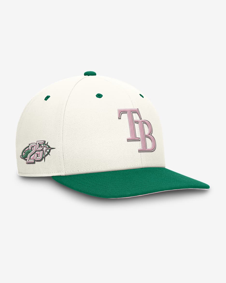 Tampa Bay Rays Sail Pro Men's Nike Dri-FIT MLB Adjustable Hat - Sail/Malachite