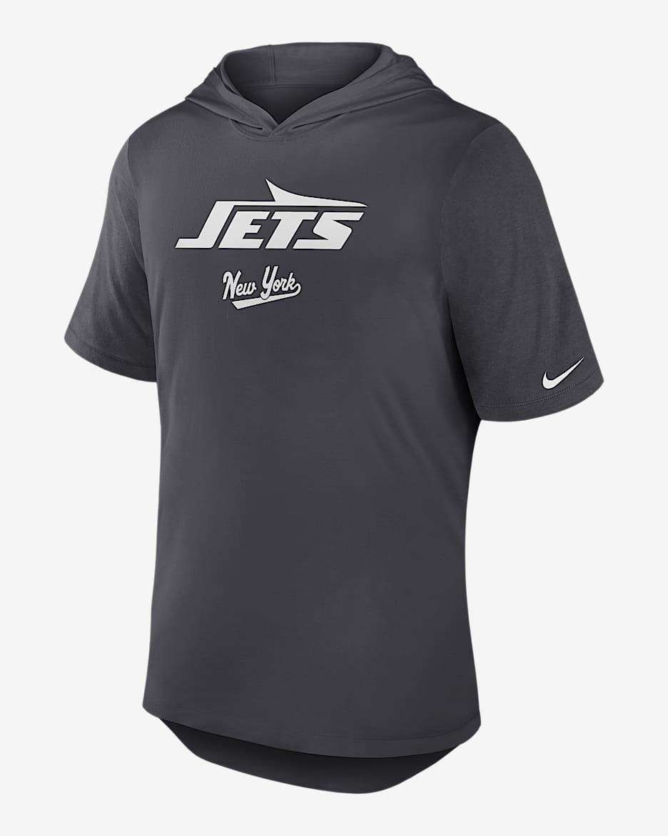 Playera Nike Dri-FIT de la NFL con gorro para hombre New York Jets - Antracita