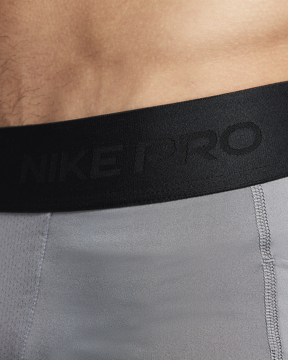 Nike Pro Men's Dri-FIT Brief Shorts - Smoke Grey/Black