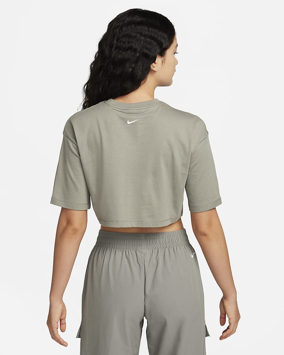 T-shirt corta Nike Sportswear – Donna - Dark Stucco/Sail