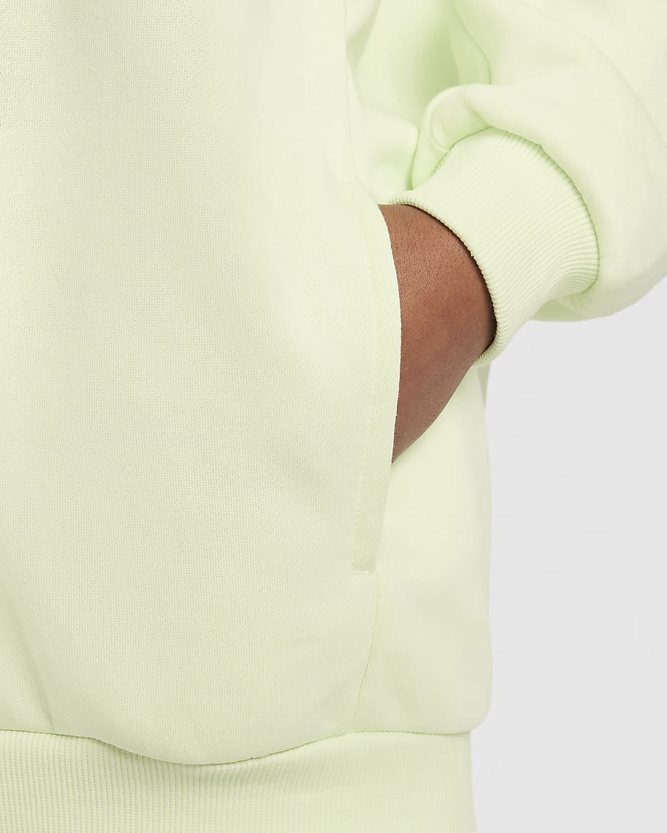 Nike Sportswear Club Fleece Big Kids' Oversized Pullover Hoodie - Lime Ice/White