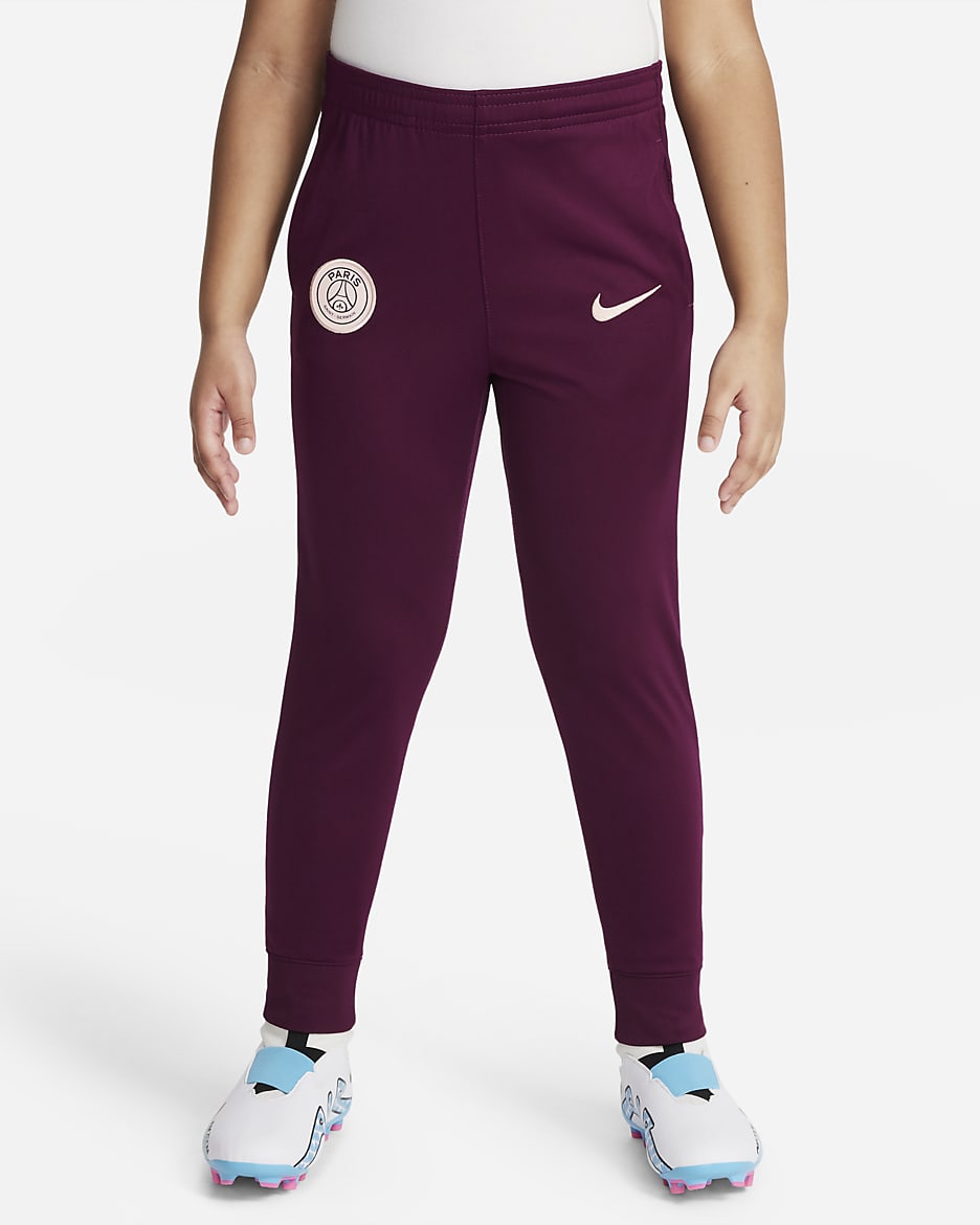 Stickad fotbollstracksuit Paris Saint-Germain Strike Nike Dri-FIT för barn - Geode Teal/Bordeaux/Guava Ice