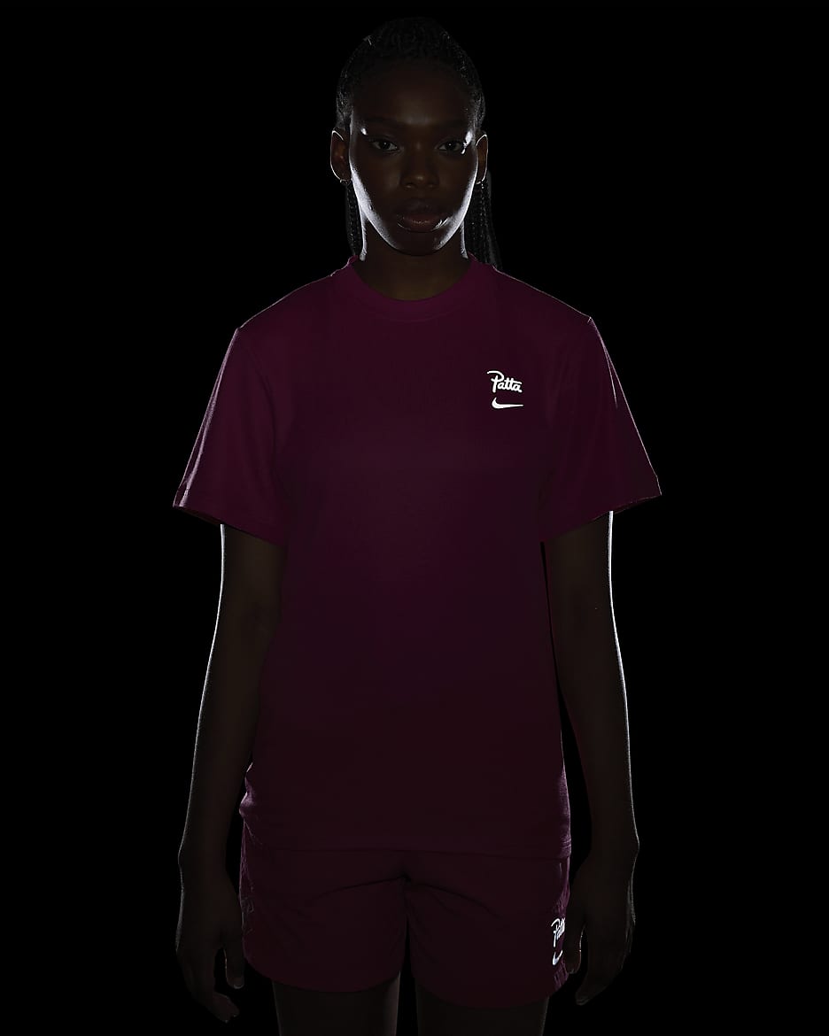 T-shirt à manches courtes Nike x Patta Running Team pour homme - Fireberry