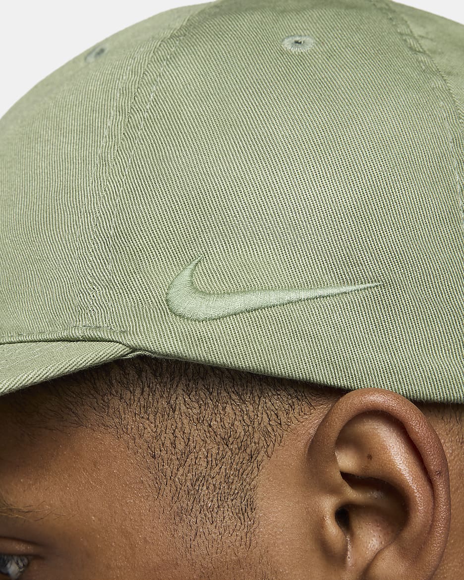 Nike Club Unstructured Flat-Bill Cap - Oil Green/Oil Green