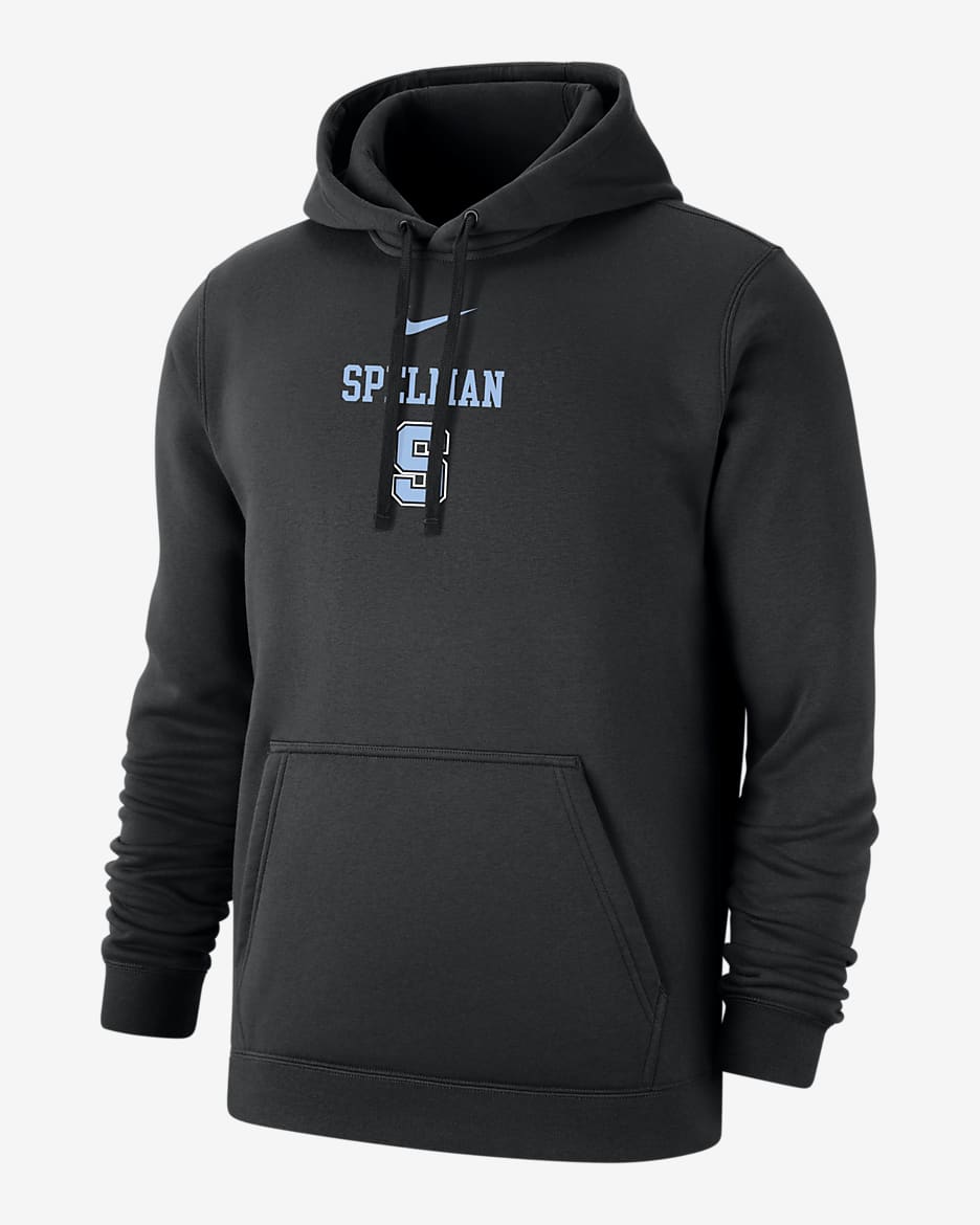 Sudadera con gorro universitaria Nike para hombre Spelman Club Fleece - Negro