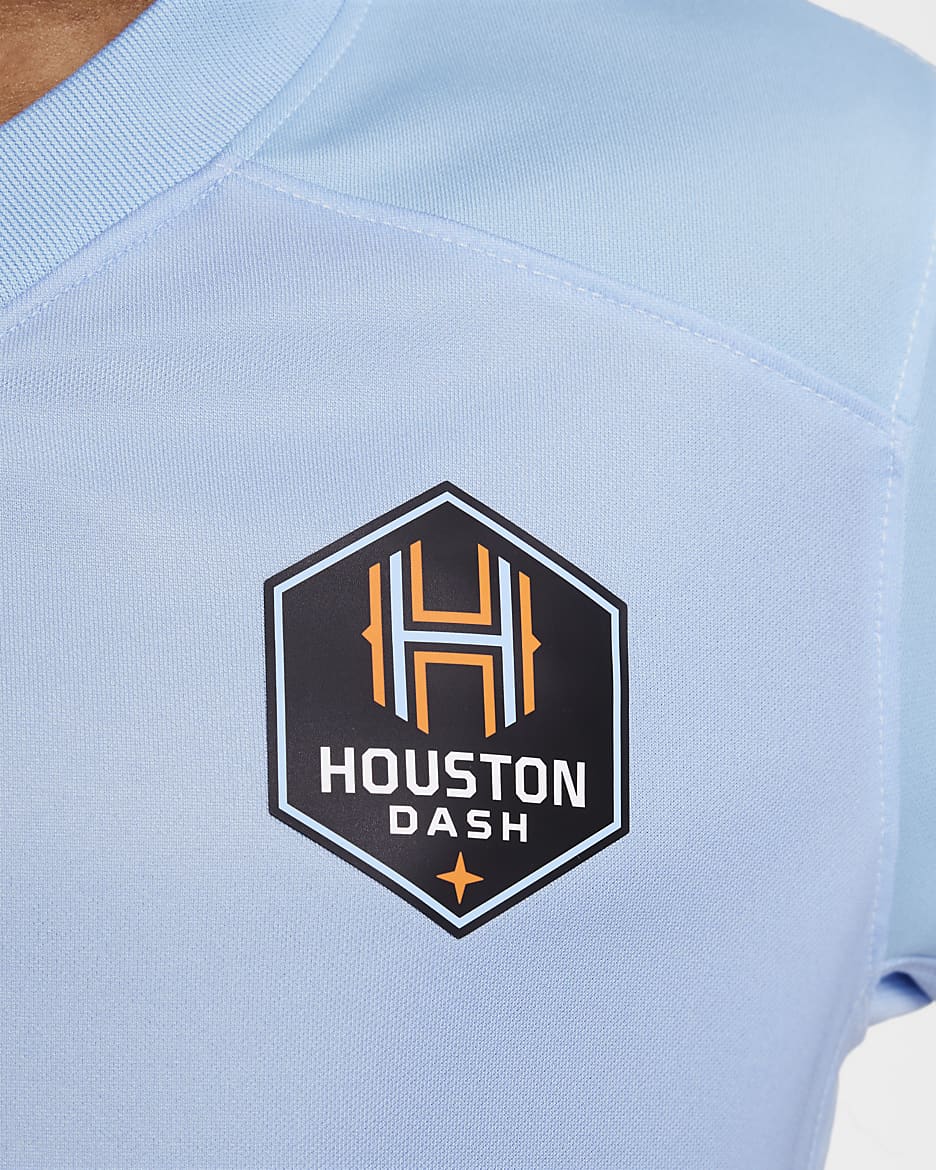 Jersey Nike Dri-FIT de la NWSL replica del Houston Dash visitante 2024 Stadium para niños talla grande - Azul psíquico