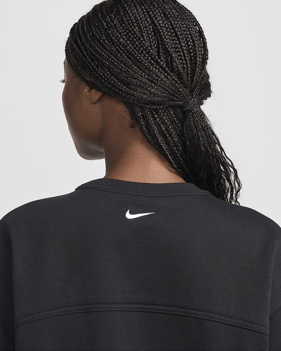 Nike Sportswear Breaking weites Oberteil aus French Terry (Damen) - Schwarz