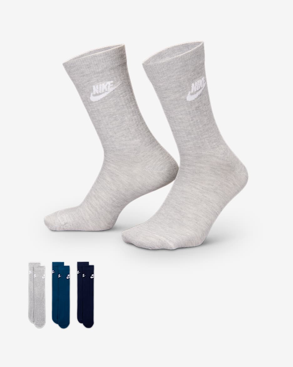 ถุงเท้าข้อยาว Nike Sportswear Everyday Essential (3 คู่) - หลายสี