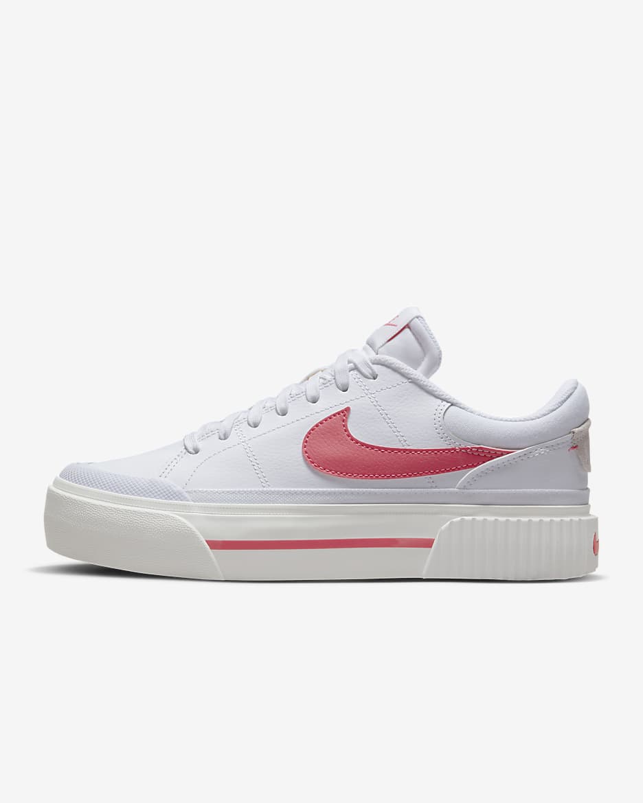 Nike Court Legacy Lift Women's Shoes - White/Summit White/Coral Chalk/Sea Coral
