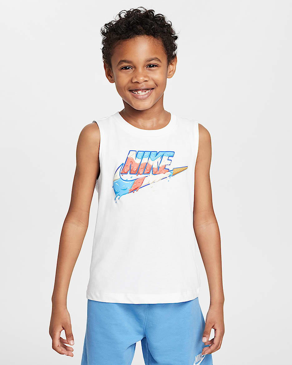 Camiseta de tirantes para preescolar Futura Ice Nike - Blanco