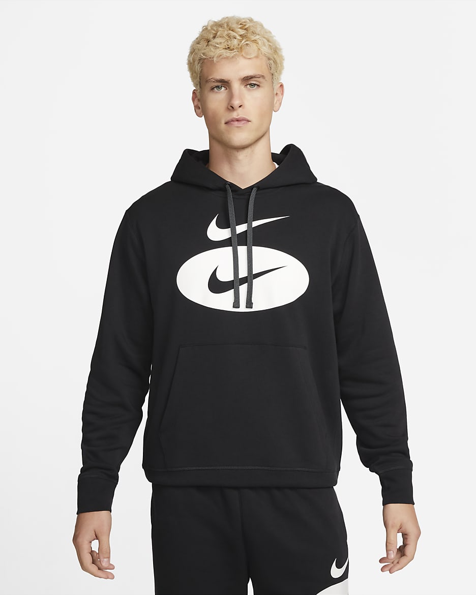 Sudadera con gorro sin cierre de tejido Fleece para hombre Nike Sportswear Swoosh League - Negro