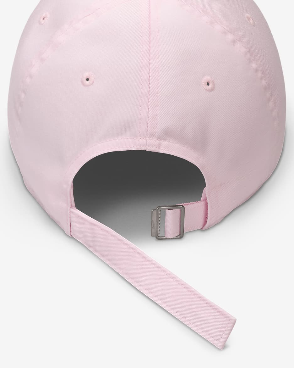 Casquette délavée souple Futura Nike Club pour enfant - Pink Foam/Blanc