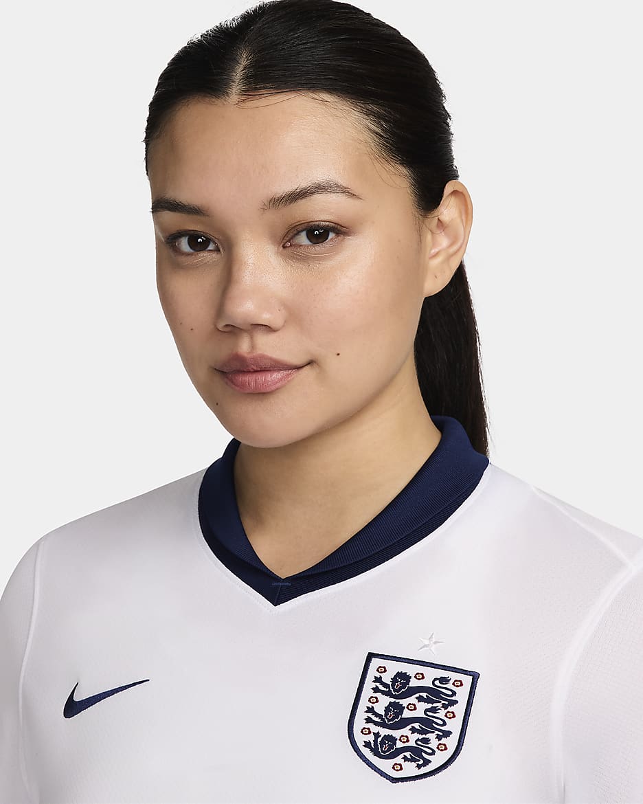 Maillot de foot replica Nike Dri-FIT Angleterre (Équipe masculine) 2024/25 Stadium Domicile pour femme - Blanc/Blue Void