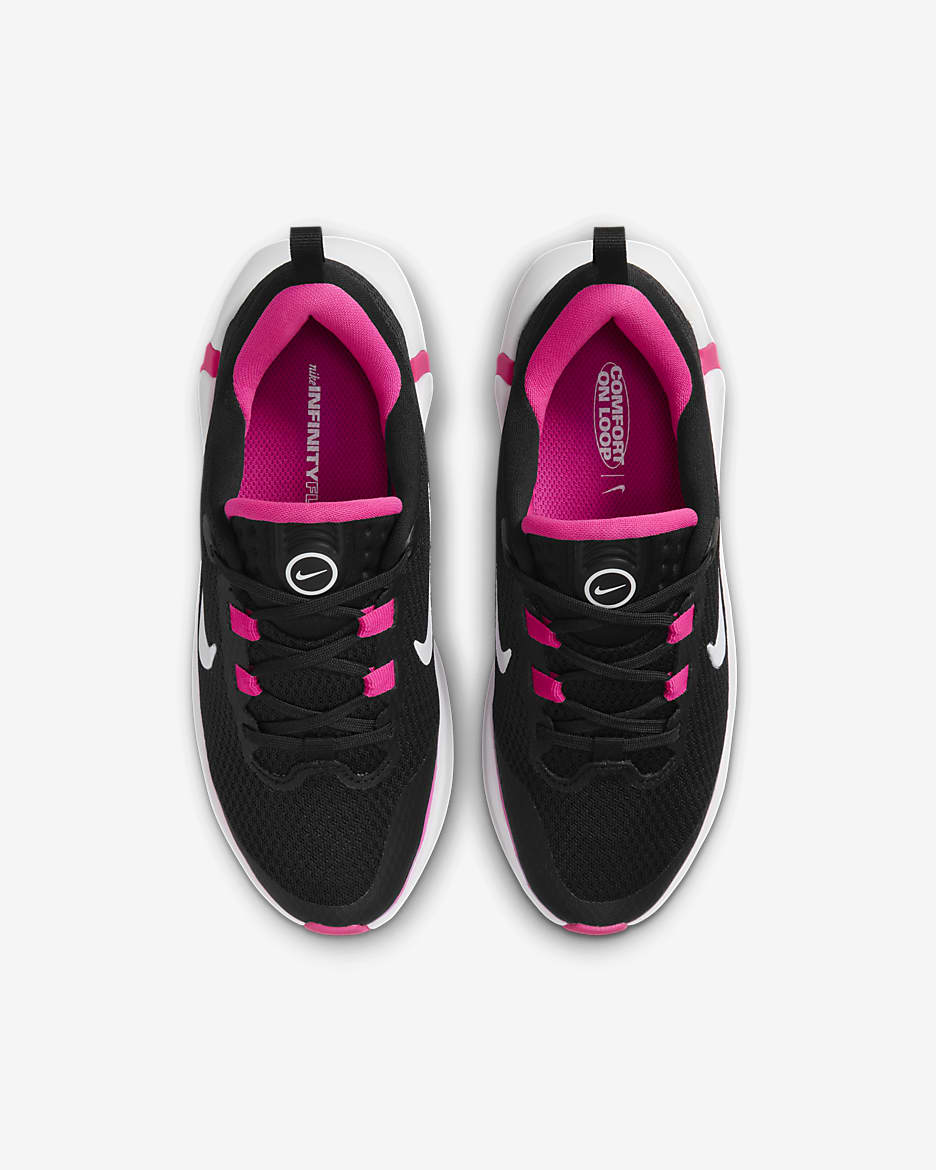 Nike Infinity Flow Big Kids' Running Shoes - Black/Laser Fuchsia/White