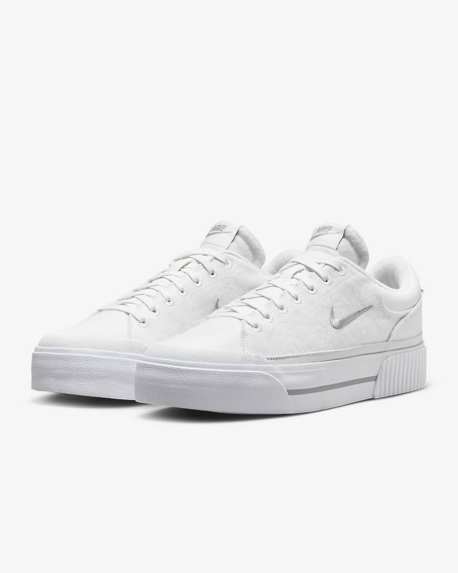 Nike Court Legacy Lift damesschoenen - Summit White/Wit/Phantom/Light Smoke Grey