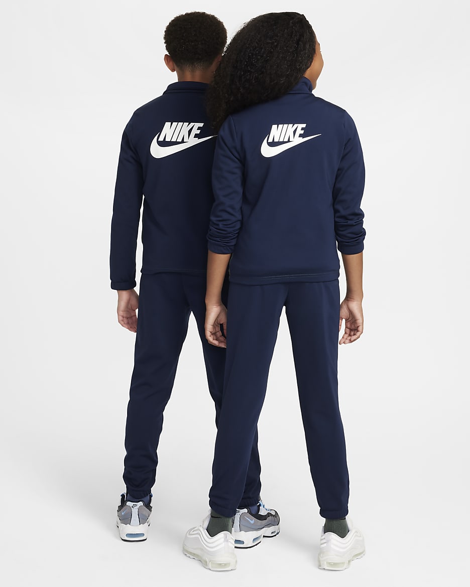 Nike Sportswear-tracksuit til større børn - Obsidian/Vintage Green/Obsidian/hvid