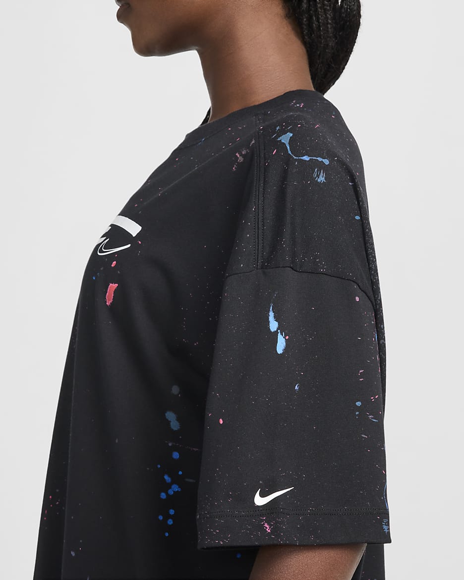 Nike Sportswear Breaking 女款寬版短袖 T 恤 - 黑色