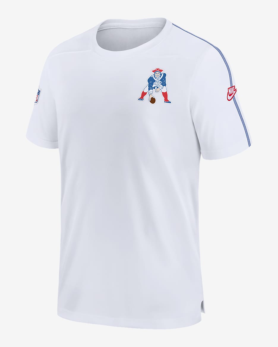 Playera Nike Dri-FIT de la NFL para hombre New England Patriots Sideline Coach - Blanco