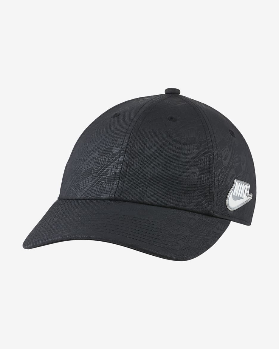 Gorra estampada para mujer Nike Sportswear Heritage86 Futura - Negro
