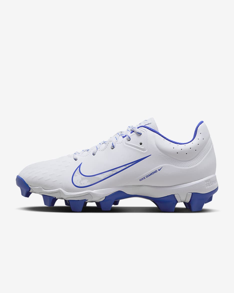 Nike Hyperdiamond 4 Keystone Women's Softball Cleats - White/Pure Platinum/Hyper Royal