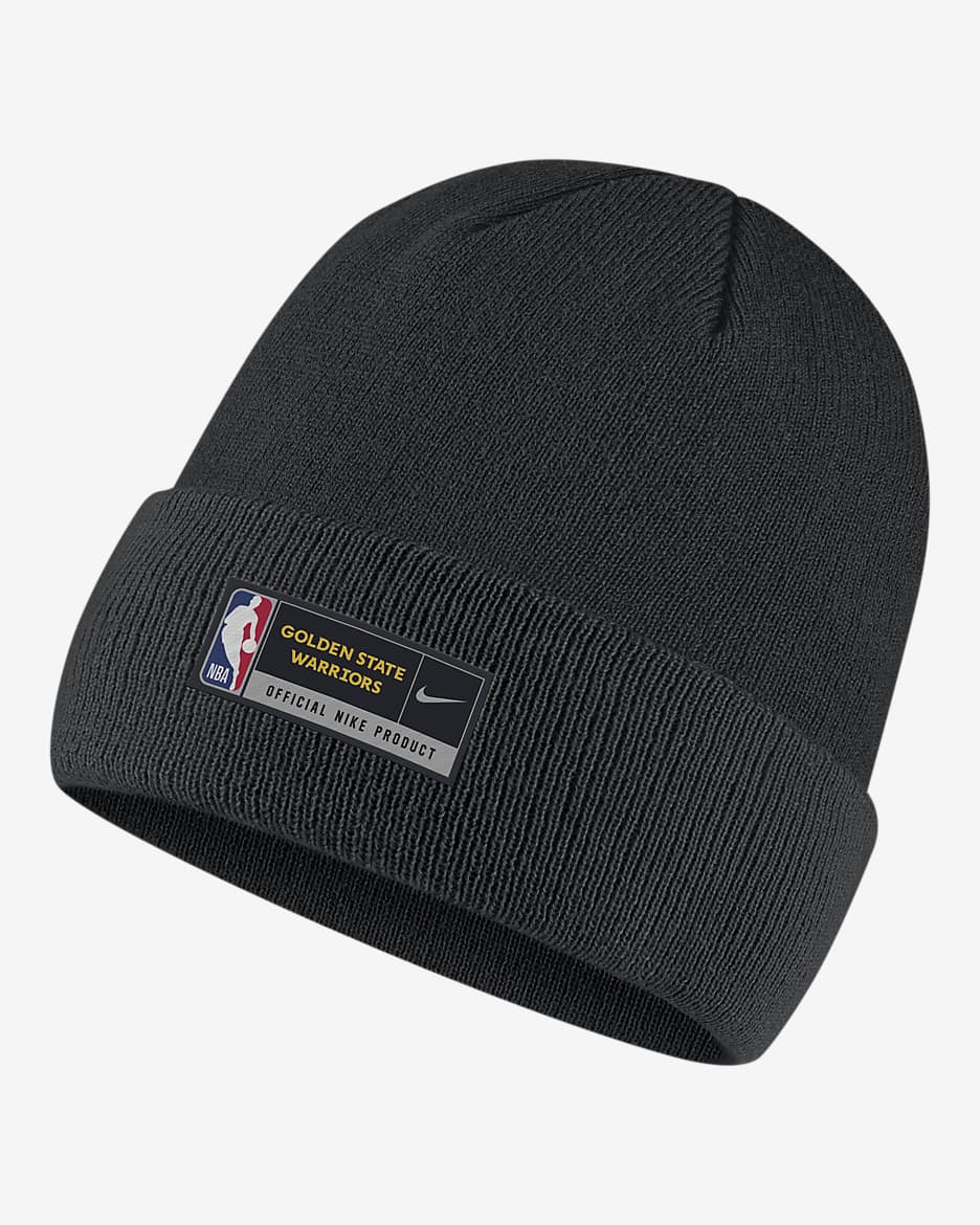 Gorro con dobladillo Nike de la NBA Golden State Warriors - Negro