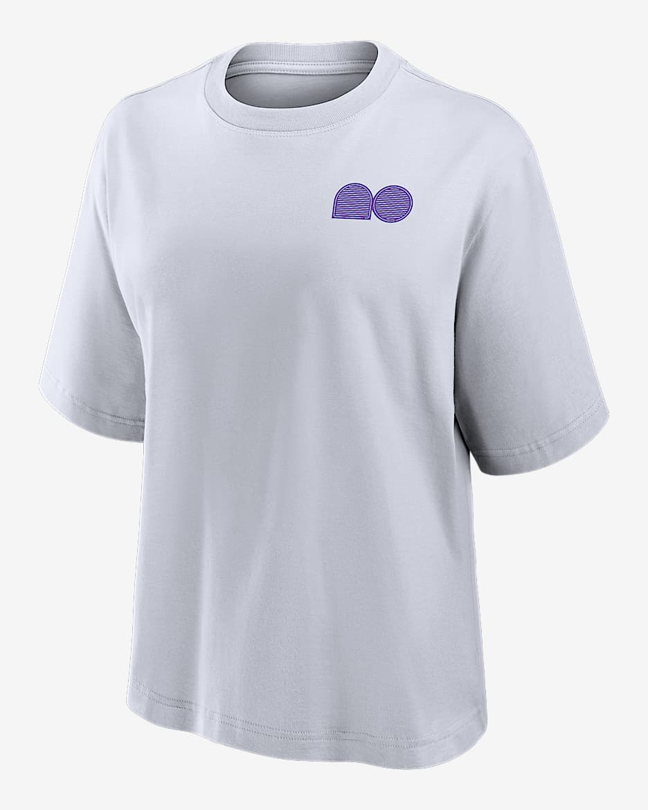 Naomi Osaka Women's Short-Sleeve Boxy Tennis T-Shirt - White