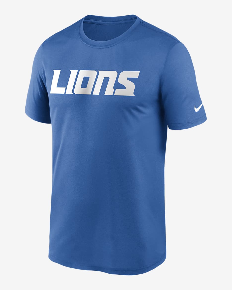 Nike Dri-FIT Wordmark Legend (NFL Detroit Lions) Men's T-Shirt - Blue
