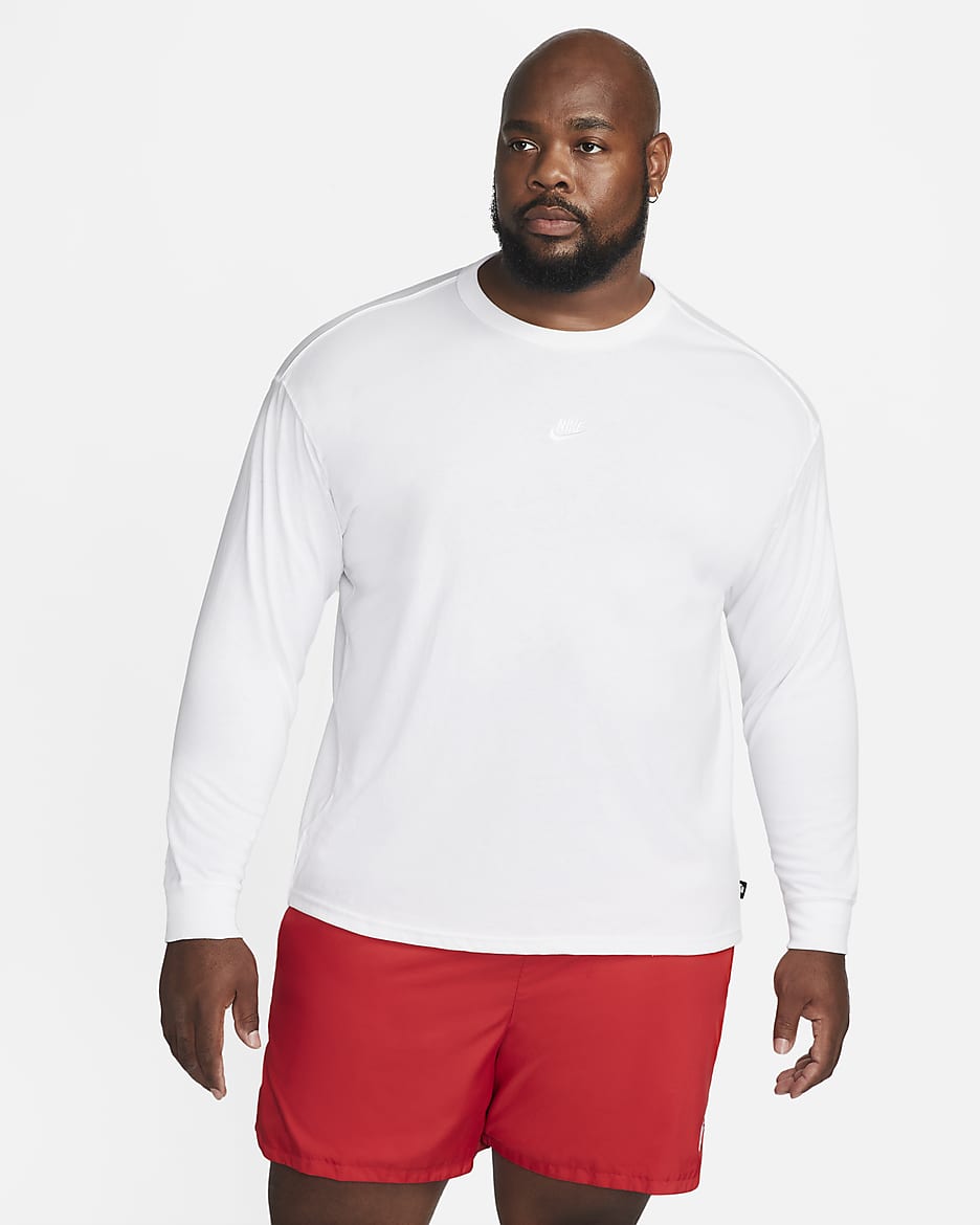 Nike Sportswear Premium Essentials Langarm-T-Shirt für Herren - Weiß/Weiß