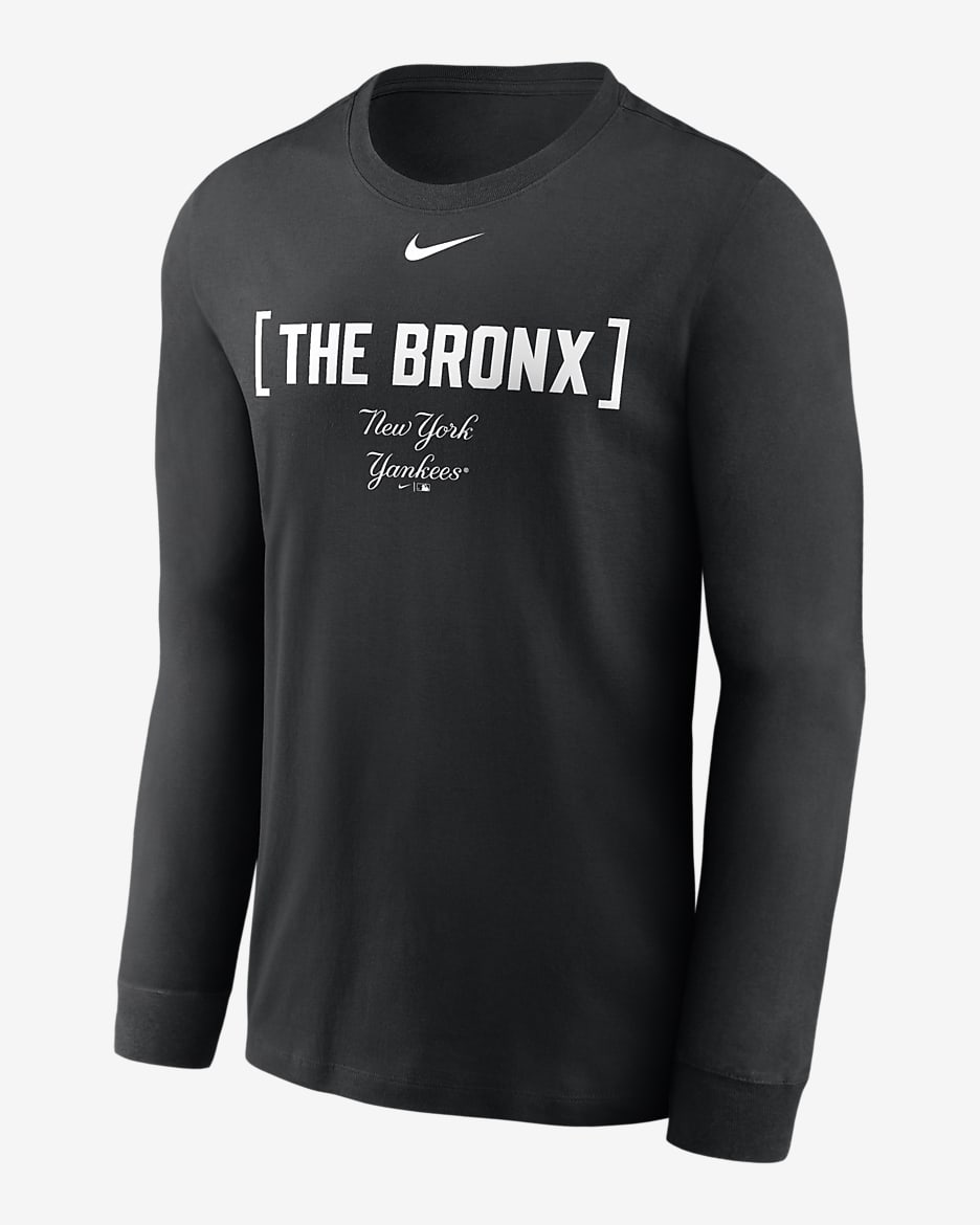 New York Yankees Fashion Men's Nike MLB Long-Sleeve T-Shirt - Black