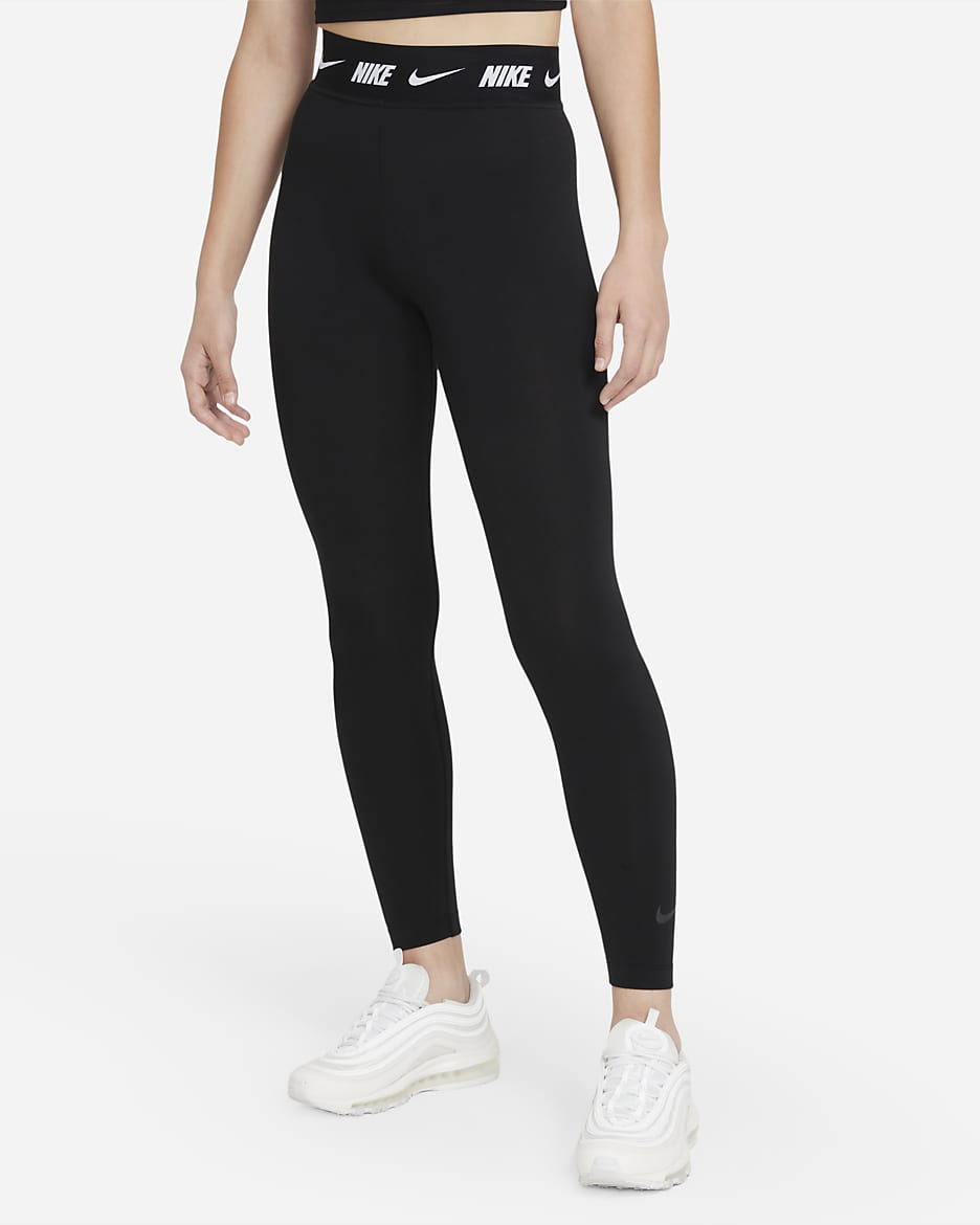 Nike Sportswear Club Women's High-Waisted Leggings - Black/Dark Smoke Grey