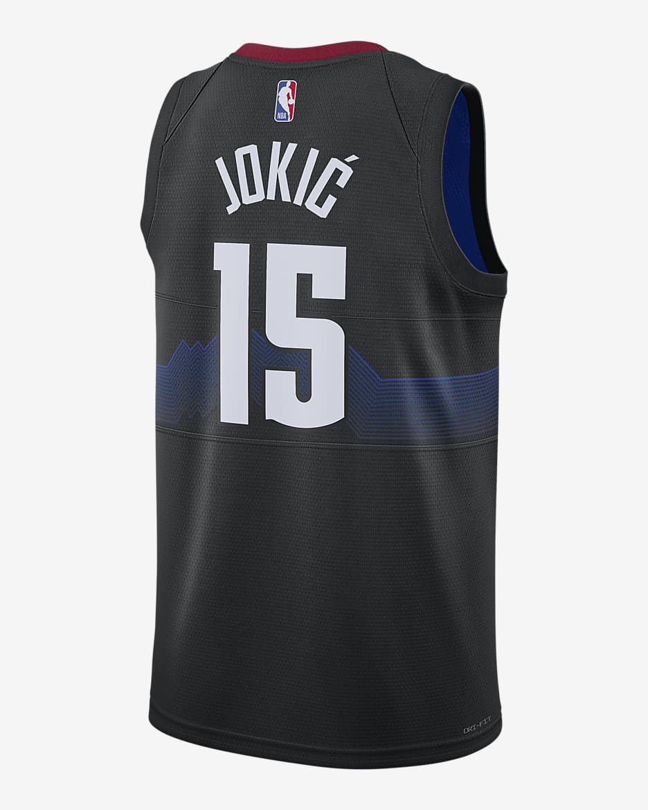 Nikola Jokic Denver Nuggets City Edition 2023/24 Nike Dri-FIT NBA Swingman-trøje til mænd - sort