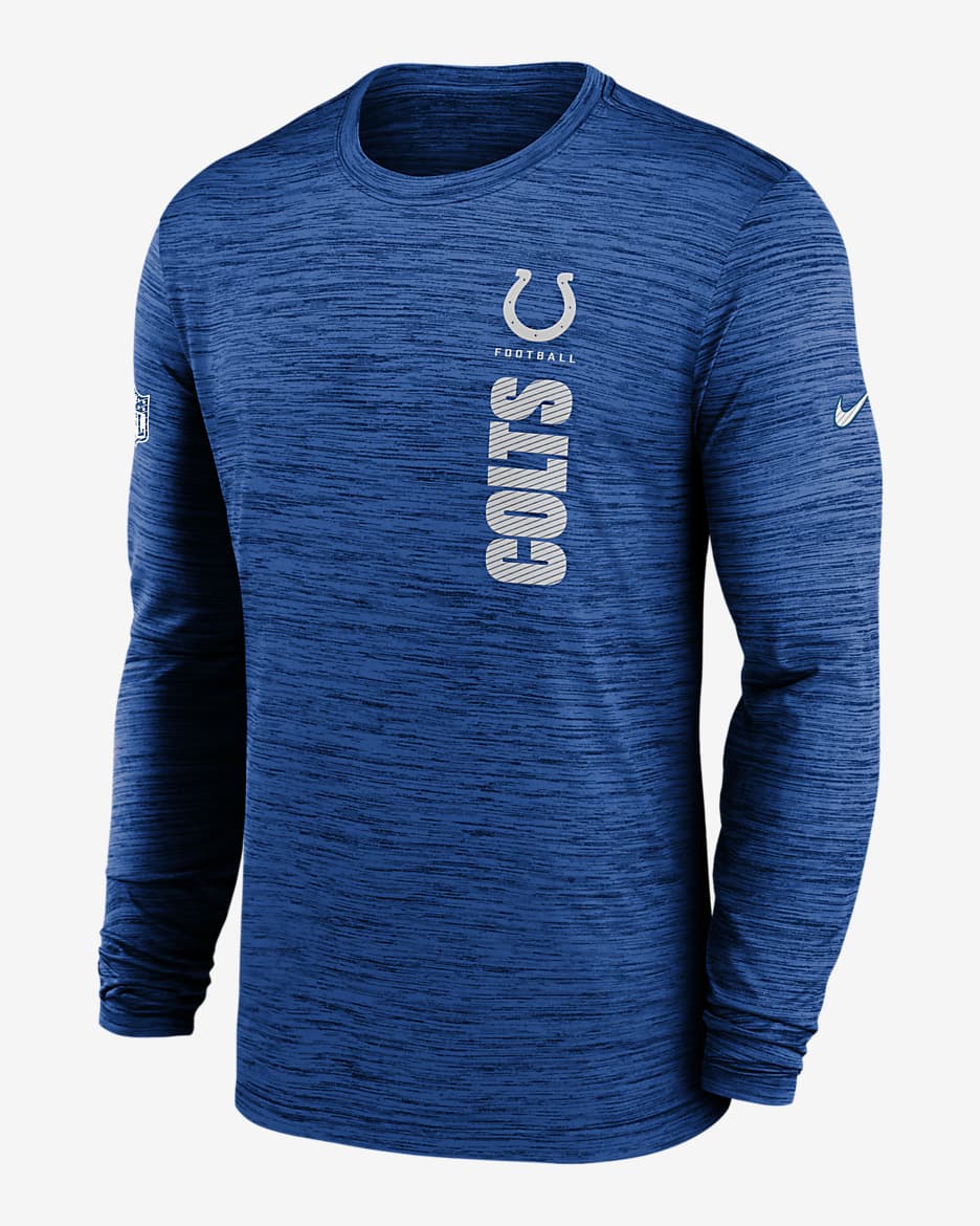 Indianapolis Colts Sideline Velocity Men's Nike Dri-FIT NFL Long-Sleeve T-Shirt - Royal