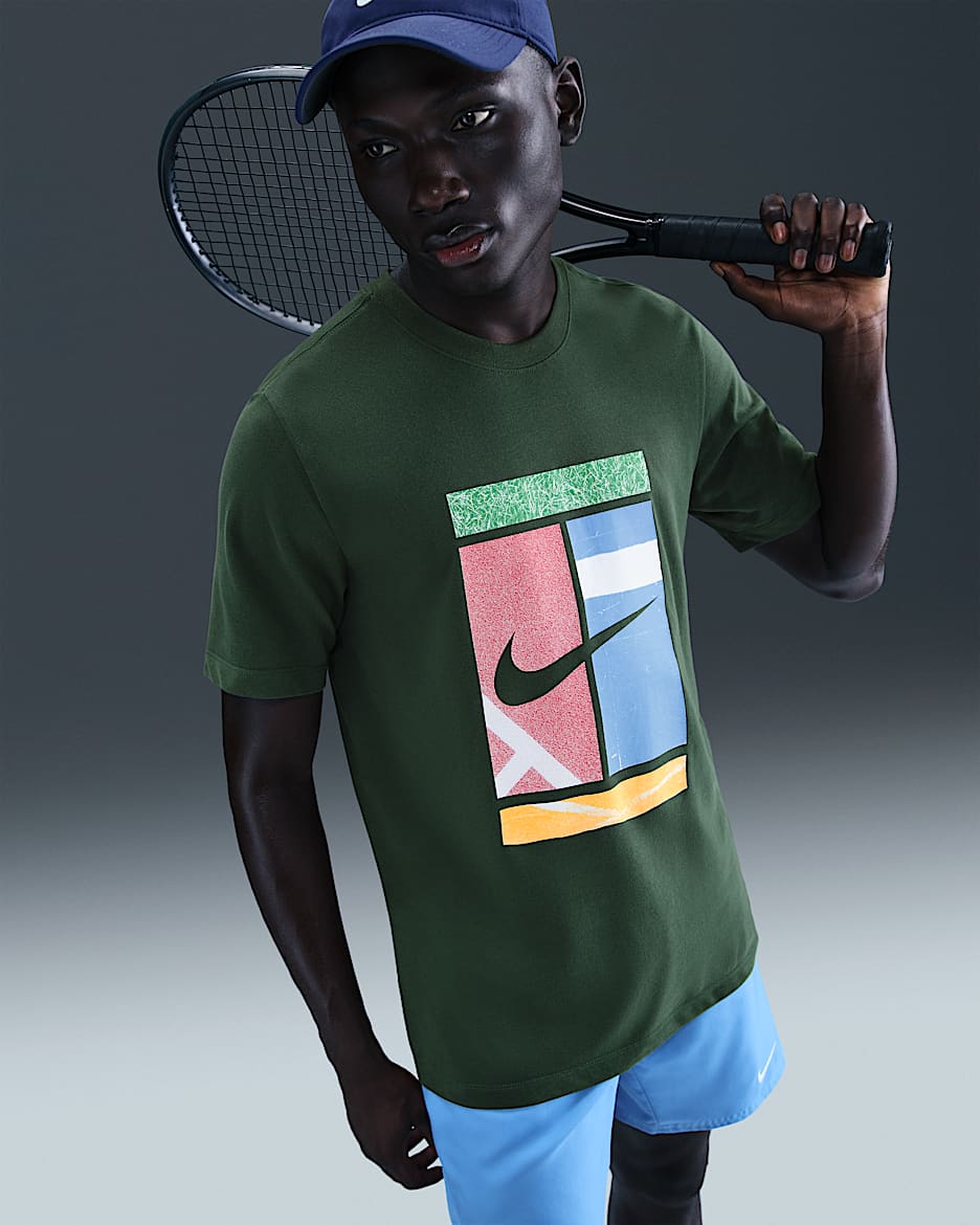NikeCourt Men's Dri-FIT T-Shirt - Fir