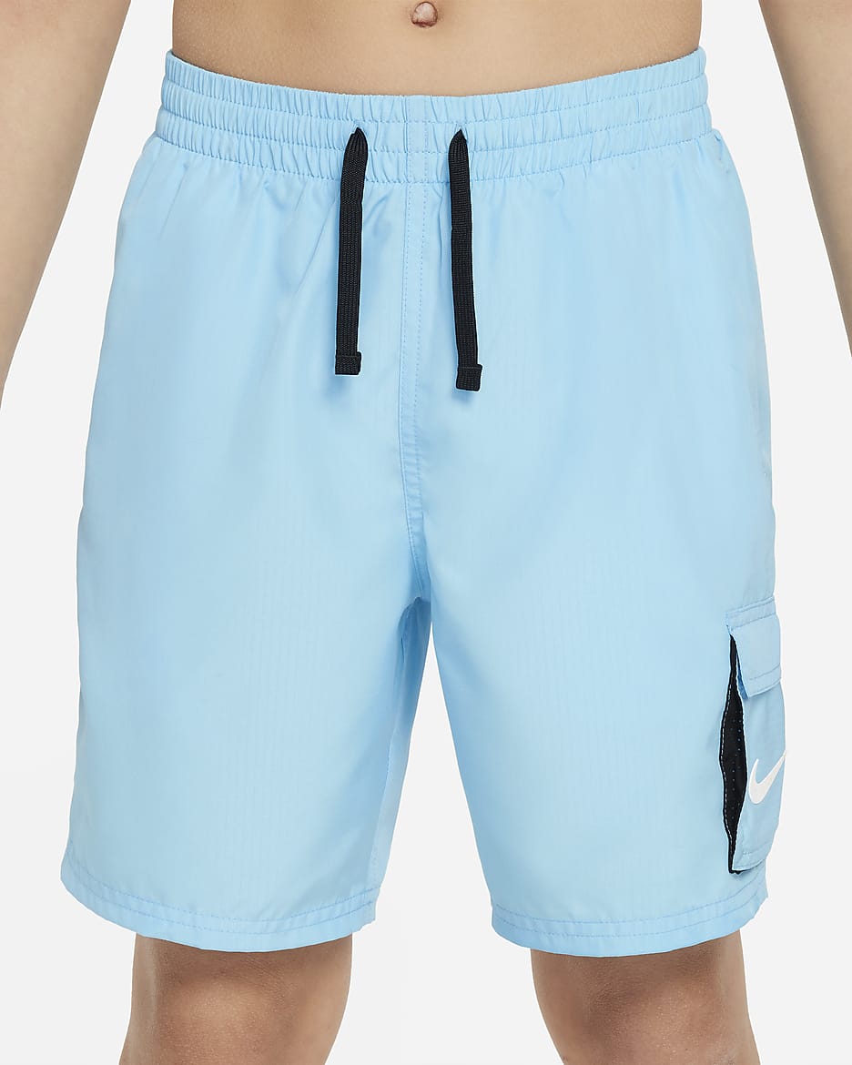 Shorts de vóleibol de 15 cm para niño talla grande Nike Swim Voyage - Azul acuario