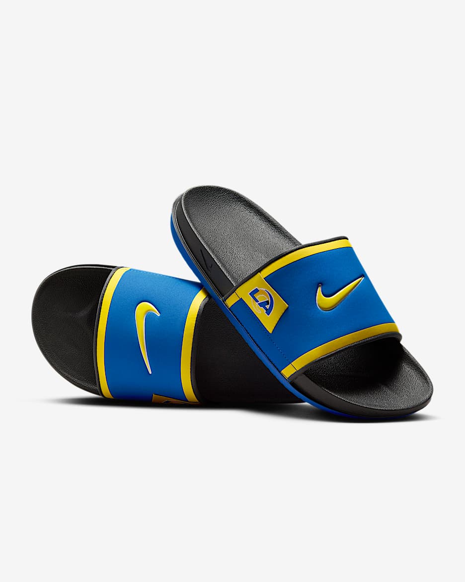 Chanclas Offcourt Nike Offcourt (Los Angeles Rams) - Hiperroyal/Gris humo oscuro/Oro medio oeste