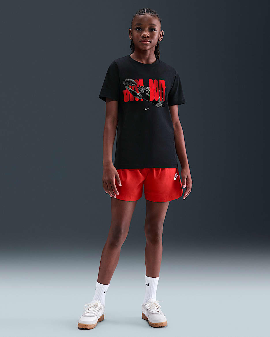 Just Do It: Nike Football Big Kids' T-Shirt - Black