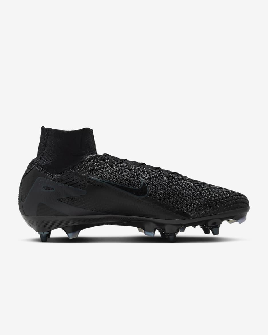 Nike Mercurial Superfly 10 Elite SG-Pro magasszárú futballcipő - Fekete/Deep Jungle/Fekete