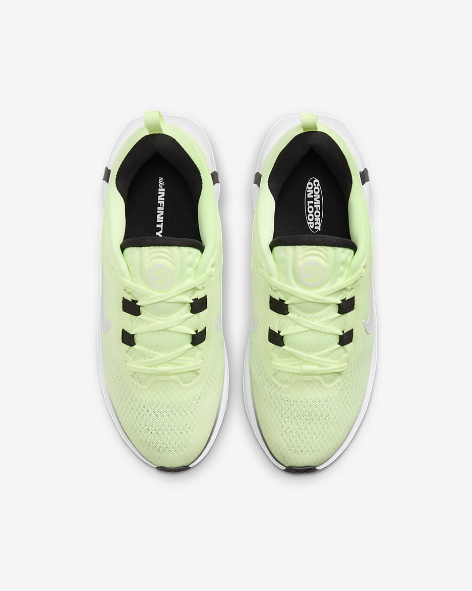 Nike Infinity Flow løpesko til store barn - Barely Volt/Svart/Hvit