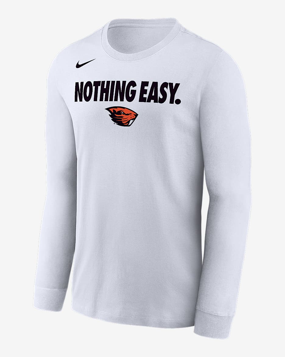 Oregon State Men's Nike College Long-Sleeve T-Shirt - White